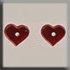 12235 Very Petite Flat Heart Matte Ruby - Mill Hill Treasure