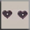 12236 Very Petite Flat Heart Matte Amethyst - Mill Hill Treasure