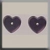 12240 Petite Flat Heart - Matte Amethyst (2) - Mill Hill Treasure