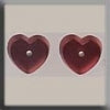 12241 Petite Flat Heart Matte Rose - Mill Hill Treasure