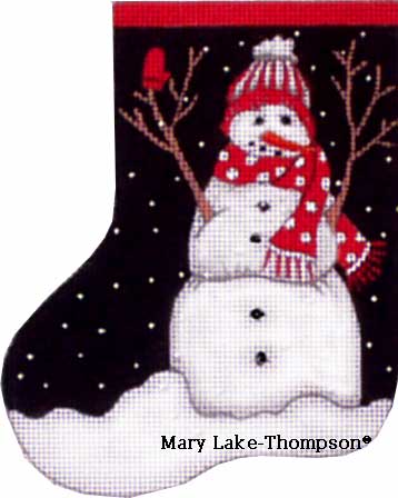 Mitten Snowman Mini Sock