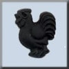 12301 Rooster Matte Black - Mill Hill Treasure