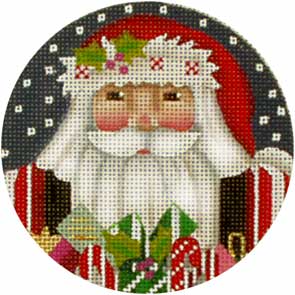 Candy Cane Santa Ornament