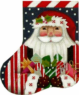 Candy Cane Santa Mini Sock