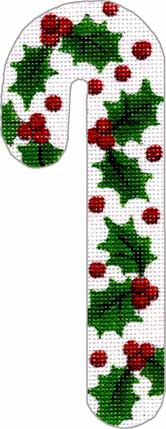 Holly Candy Cane