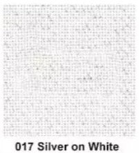 Canvas -  Mono Colored - 18ct - White with Metallic Silver - Fat Quarter Yard 20 x 18 in