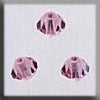 13031 Crystal (3) Rondele Light Rose AB - Mill Hill Treasure