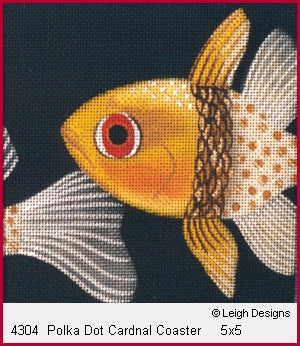 Polka Dot Cardinal Coaster