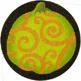 Fancy Pumpkins - Green Curlycues