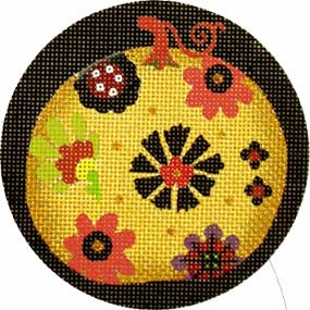 Fancy Pumpkins - Gold with Flowers