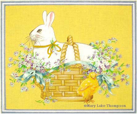 White Bunny Basket