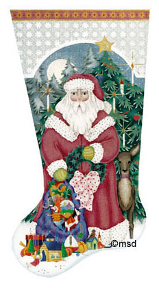 Victorian Santa Stocking