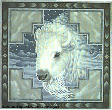 White Buffalo Pillow