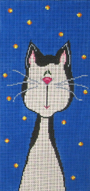 Funny Cat on Blue