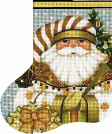 Golden Santa Mini Sock