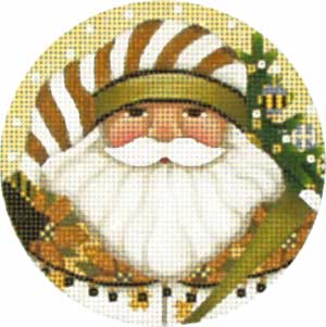 Golden Santa Ornament