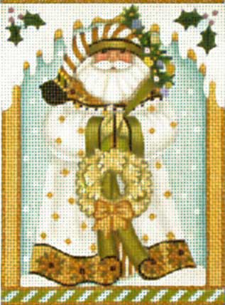 Golden Santa Ornament