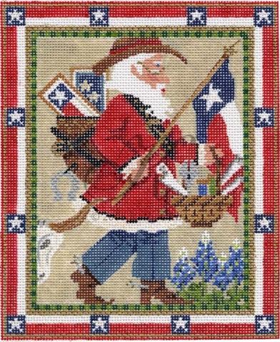 Texas Stitching Santa