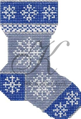 Ice Blue Snowflake Sock