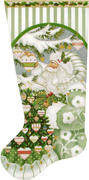 Wintergreen Santa Stocking