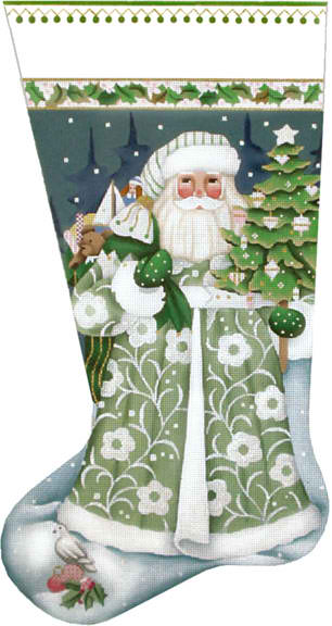 Wintergreen Santa Sock