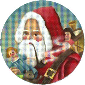 Santa Long Pipe Ornament