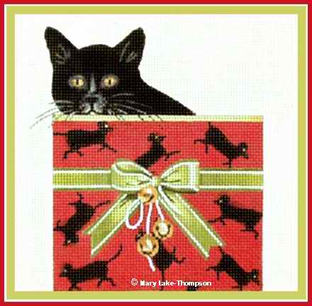 Black Cat with Present