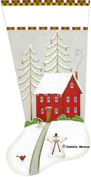 Red House with Deer Stocking
