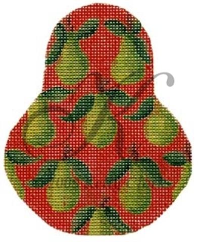 Green Anjoux on red