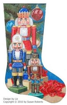 Nutcracker and Packages Stocking - 13ct