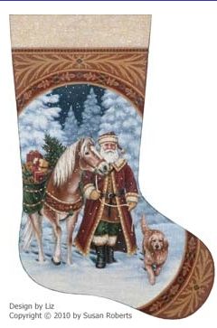 Santa and Pack Horse Stocking