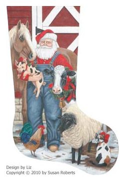 Santa Farmer Stocking