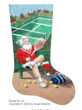 Santa Tennis Stocking