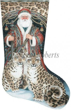 Santa & Snow Leopards Stocking