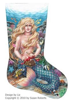 Christmas Mermaid Stocking