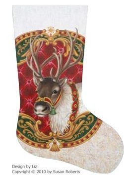 Reindeer Portrait Stocking