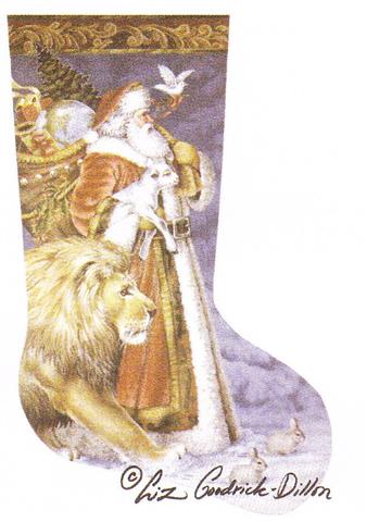 Santa Peace Stocking - 18ct