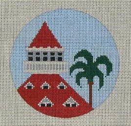 Palm Tree and Hotel Del Ornament