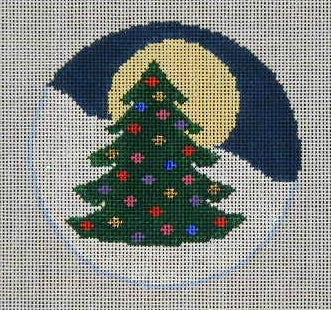 Holiday Tree and Moon Ornament