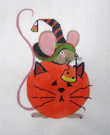 Mouse in Pumpkin Cat
