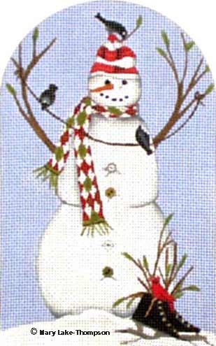 Black Skate Snowman