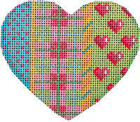 Lime Lattice/Hearts/Plaid Heart