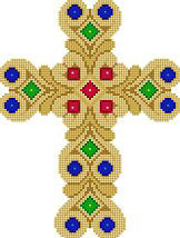 Jeweled Hearts Cross