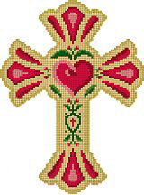 Scalloped Heart Cross