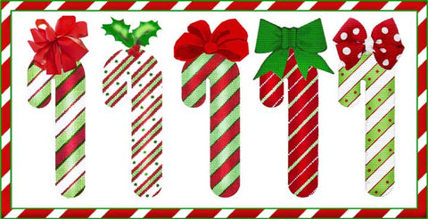 Classic Candy Canes Pillow