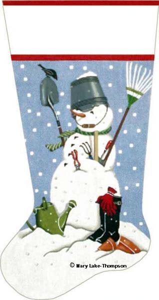 Garden Snowman Stocking