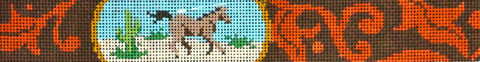 Horse Scenes on Leather Belt