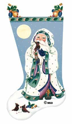 Winter Santa Stocking