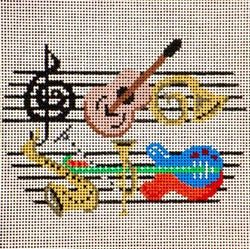 Music Round Ornament