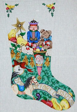 Victorian on Green Stocking